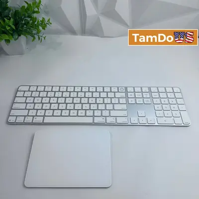Apple Magic Keyboard A3119 Touch ID Numeric Keypad & Magic Trackpad A3120 Combo at Keyboards, Mice & Pointers in good condition
