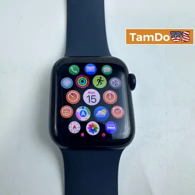Apple Watch SE (3rd Gen, Cellular) 40mm Black AL Case Blue Sport Band at Smart Watches in excellent condition
